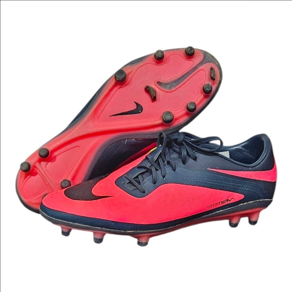 Nike Hypervenom Phelon FG Soccer Cleats Crimson Navy Blue Women's 9.5 599730-690